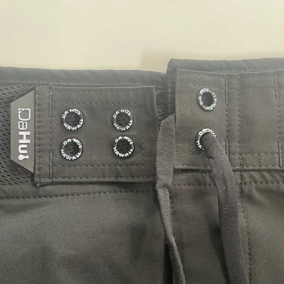 Da Hui Men’s Black Board Shorts with 4-way stretch - Size 38 - Picture 5 of 9